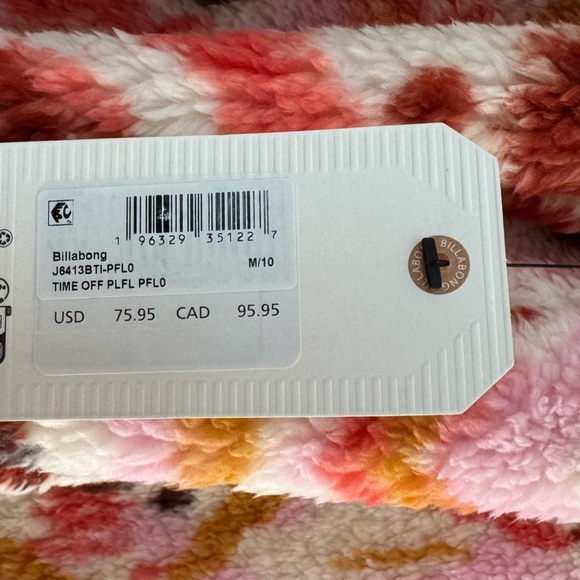 BILLABONG TIME OFF HALF ZIP FLEECE PULLOVER SIZE MEDIUM LAVENDER KISS - Picture 4 of 9